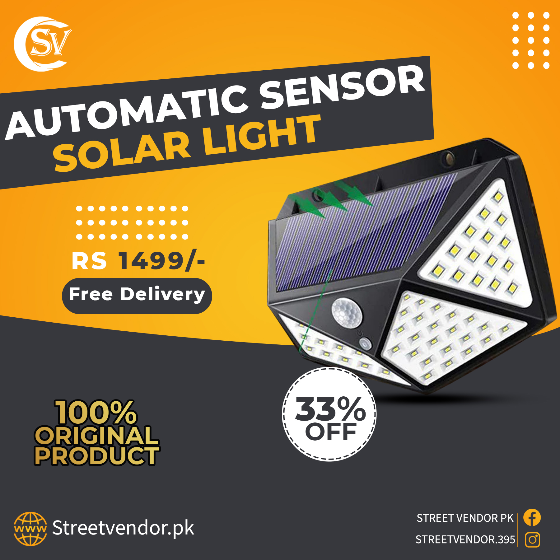 automatic sensor solar lights